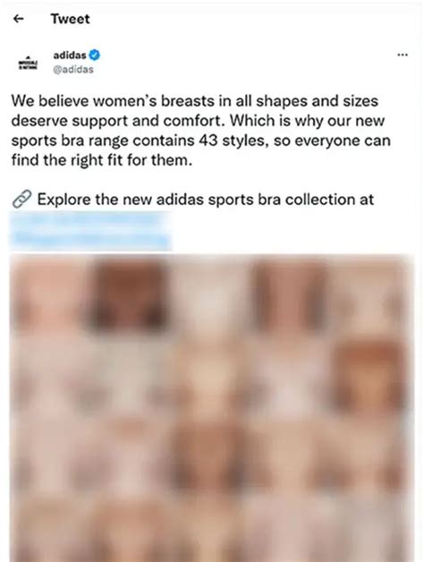 Adidas bare breast tweet pushes sports bras to women of all 